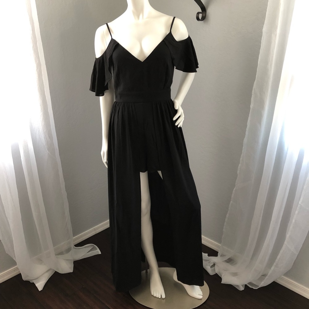 New Socialite Cold Shoulder Maxi Romper